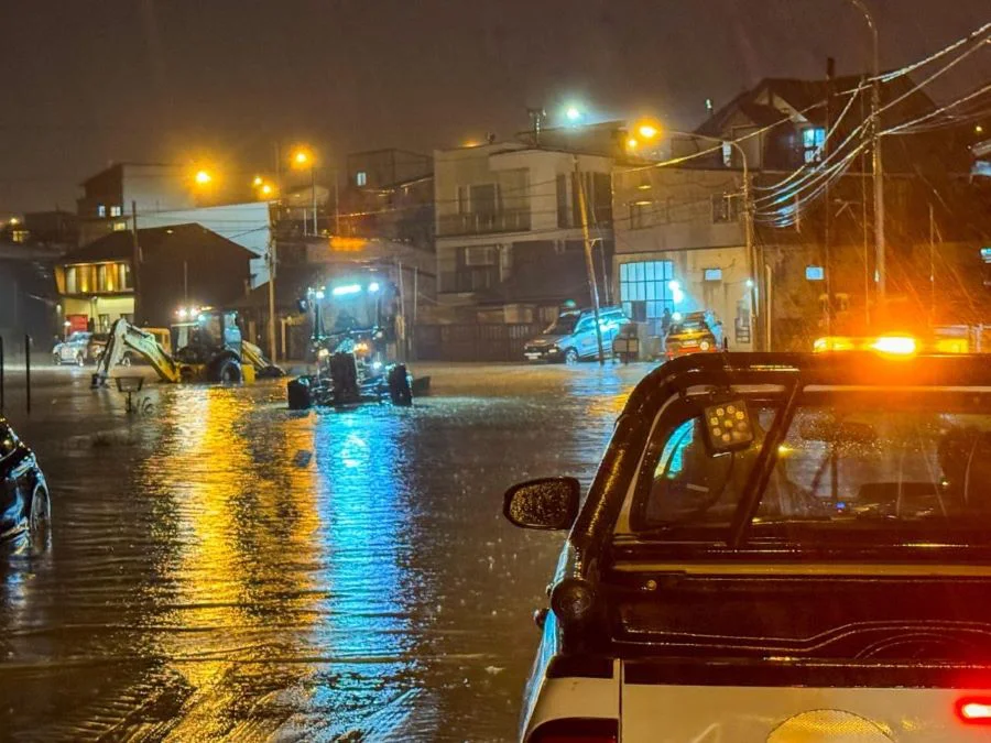 Intensas lluvias en Ushuaia
