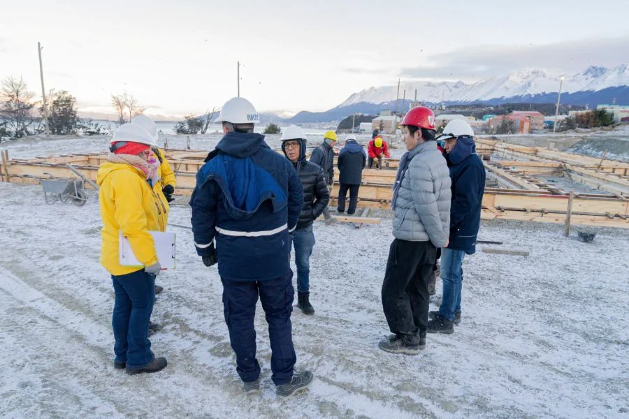 Se concretó un monitoreo ambiental de la obra de la nueva usina de Ushuaia